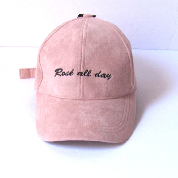 Steve Madden Accessories - Steve Madden Pink Velour Adjustable Baseball Cap
